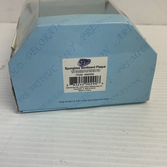 Spunglass Sentiment Plaque Heart of Gold Bear wood base home decor - U1059 - Picture 6 of 9